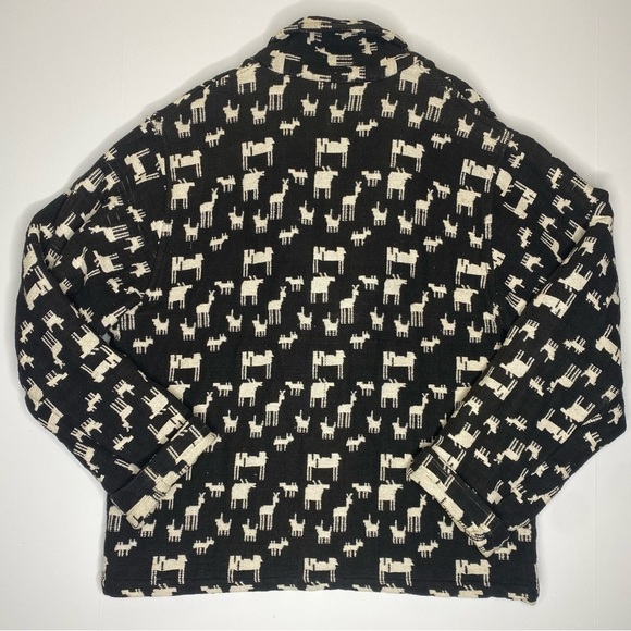 Vintage Women’s Chicos Western Moose Mountain Black  Cream Button Up Jacket Sz M - Picture 2 of 8